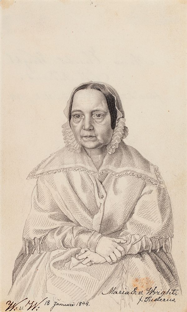 Maria elisabeth von wright, the artist's mother, 1844, Wilhelm von Wright