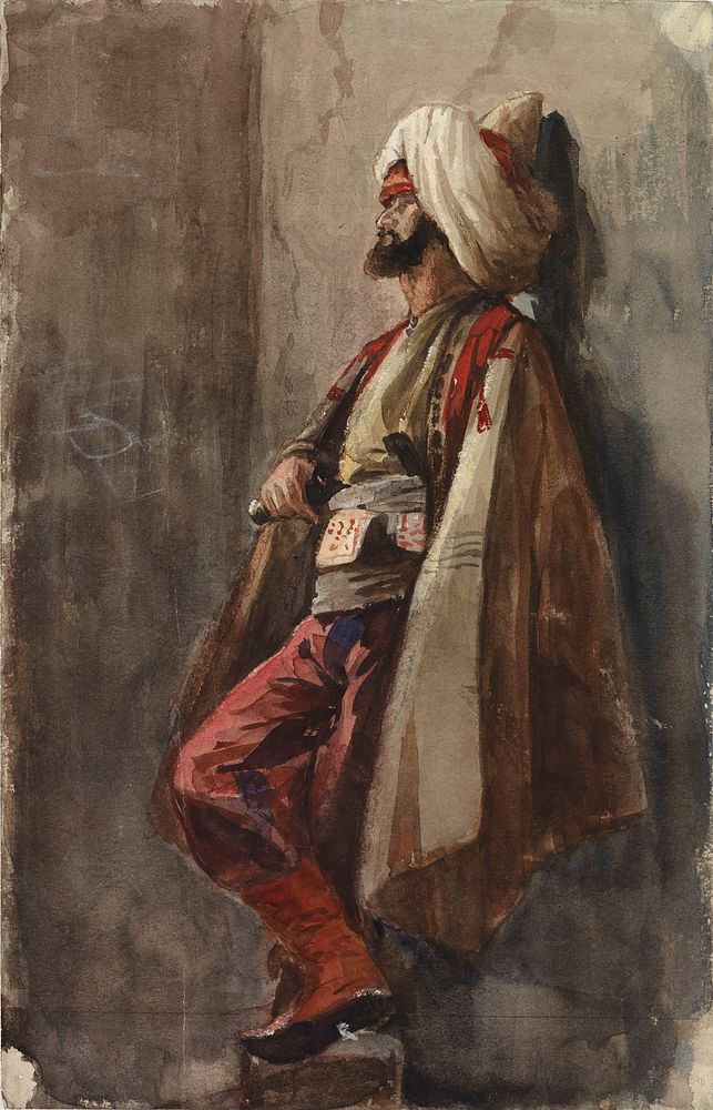 Mies itämaisessa puvussa, by Adolf von Becker