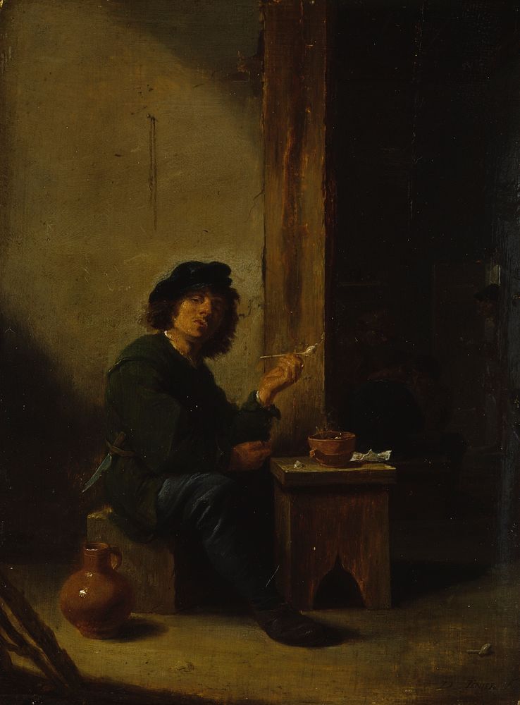 A man smoking his pipe, 1630 - 1690, David Teniers II