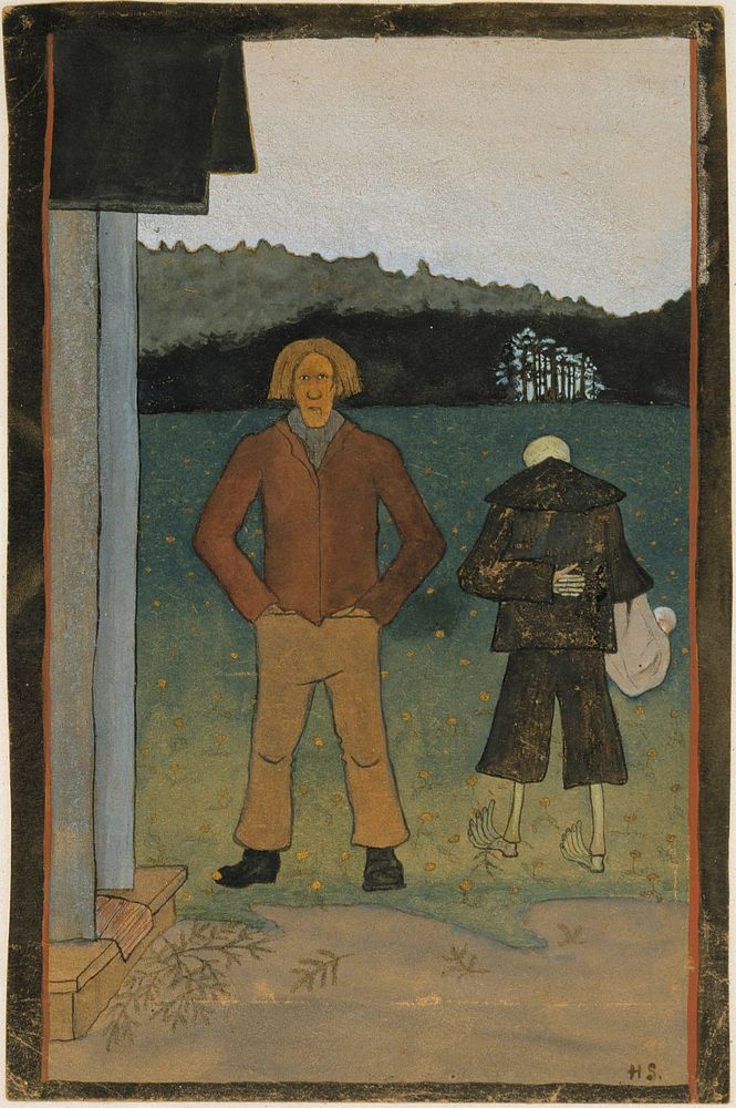 Death and the peasant, 1895, by Hugo Simberg