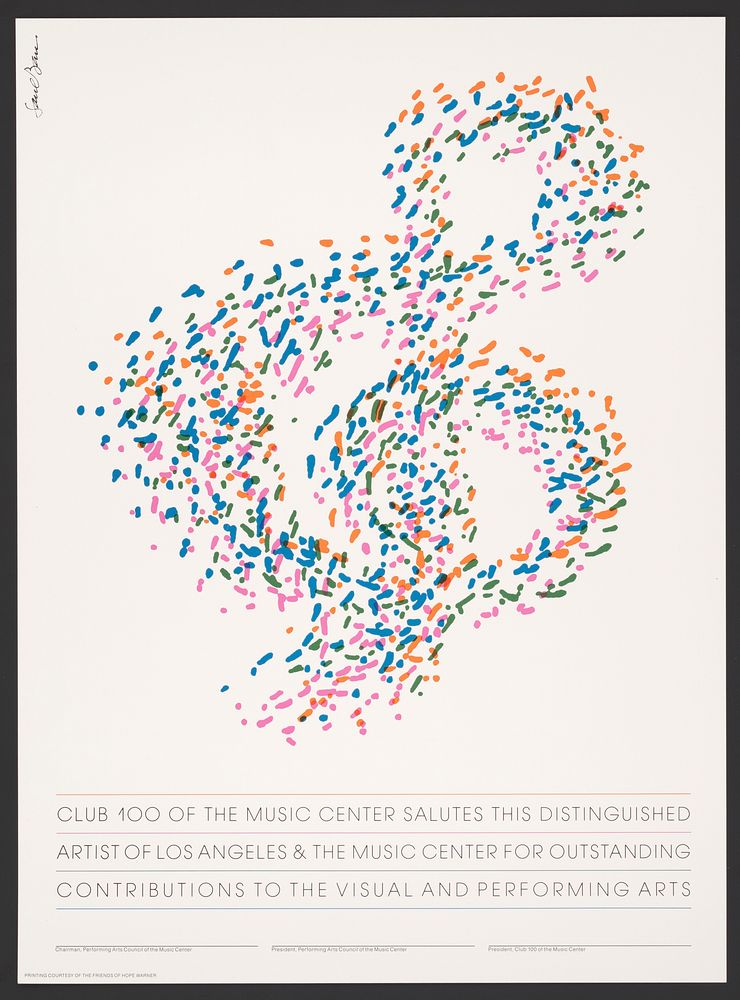 Club 100 of the Music Center salutes this distinguished artist poster. Original public domain image from Library of…