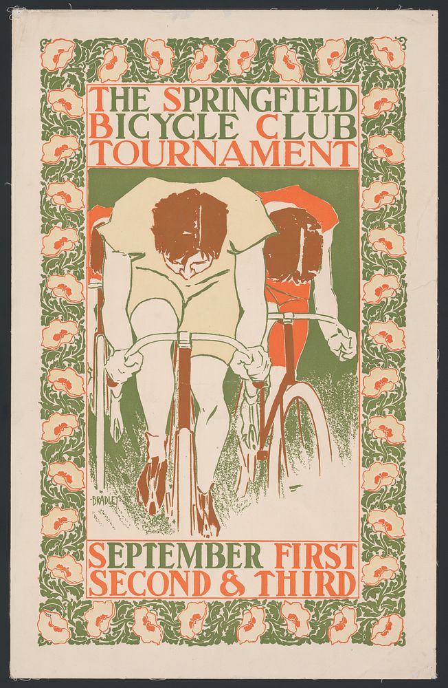 The Springfield bicycle club tournament, September first, second, & third  Bradley.