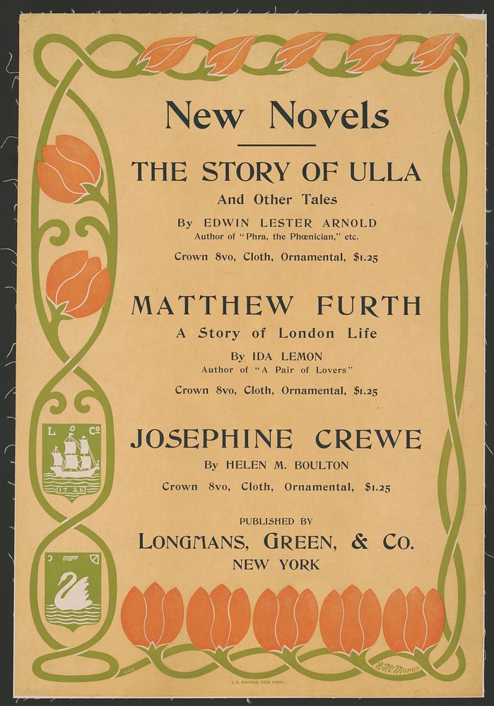 New novels, the story of Ulla ... Mathhew Furth ... Josephine Crewe