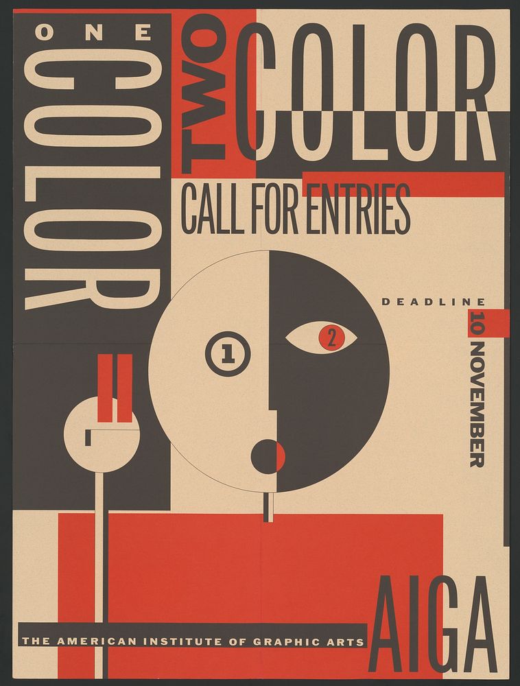 One color - two color - call for entry - AIGA