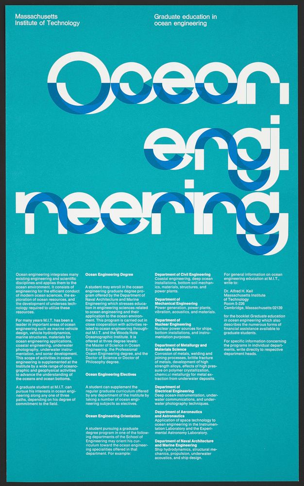 Ocean egineering Massachusetts Institute of Technology (1960) poster. Original public domain image from Library of Congress.…