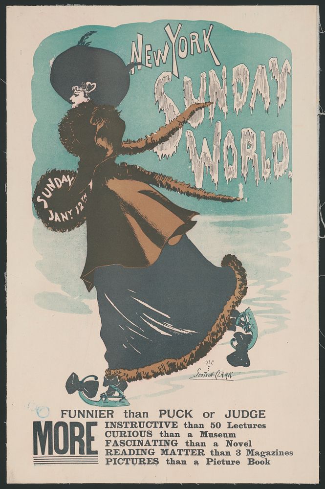 New York Sunday World, Sunday, Jany 12th (1896) by George Frederick Scotson-Clark