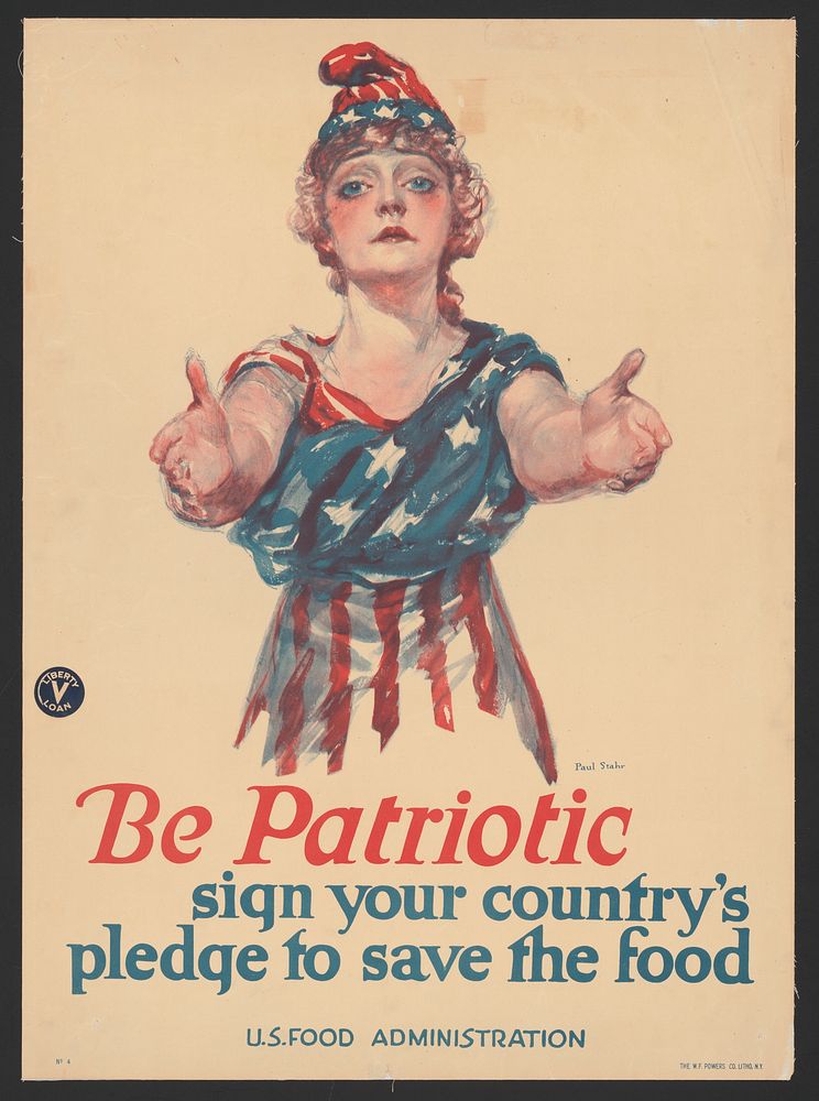 Be patriotic--sign your country's pledge to save the food  Paul Stahr.