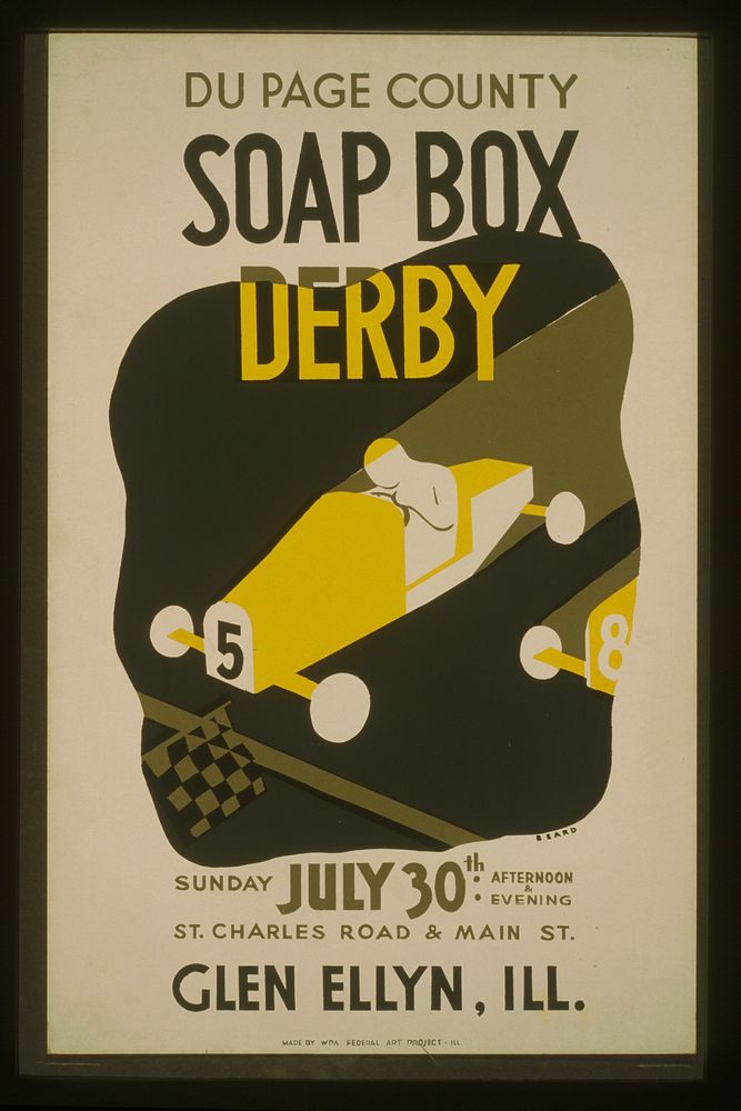 Du Page County soap box derby ... Glen Ellyn, Ill.  Beard.