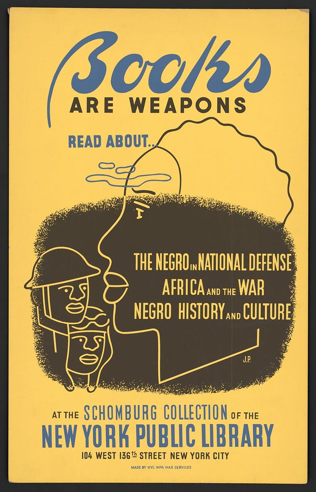 Books are weapons Read about... "The negro in national defense," "Africa and the war," and "Negro history and culture" at…