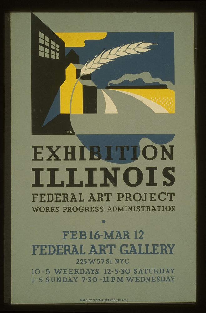 Exhibition Illinois Federal Art Project Works Progress Administration B.S.