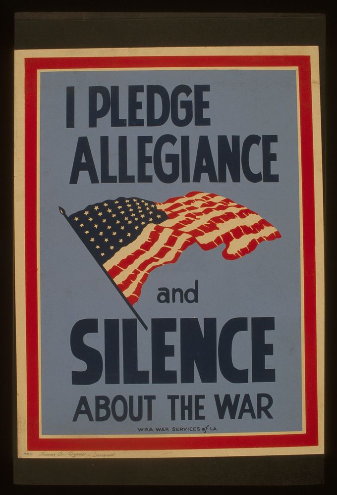 I pledge allegiance and silence about the war