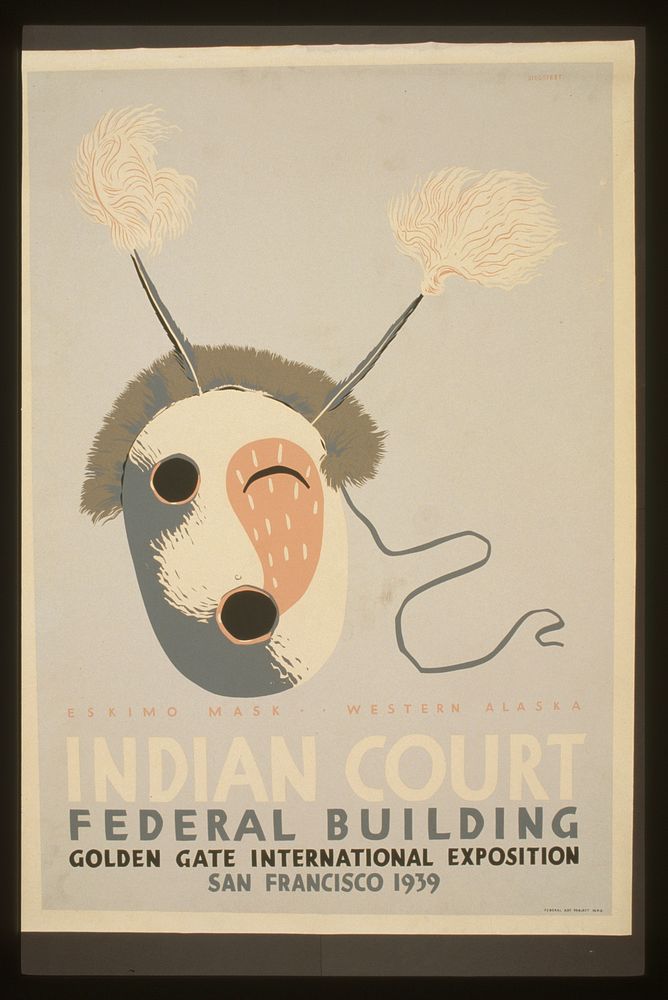 Indian court, Federal Building, Golden Gate International Exposition (1939) poster by Louis B. Siegriest. Original public…