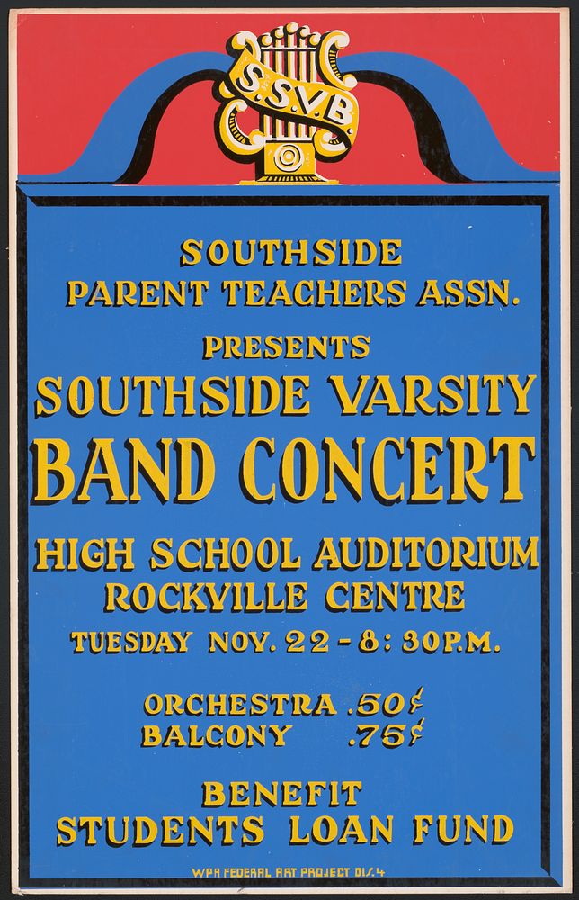Southside Parent Teachers Assn. presents Southside Varsity Band concert, high school auditorium, Rockville Centre Benefit…