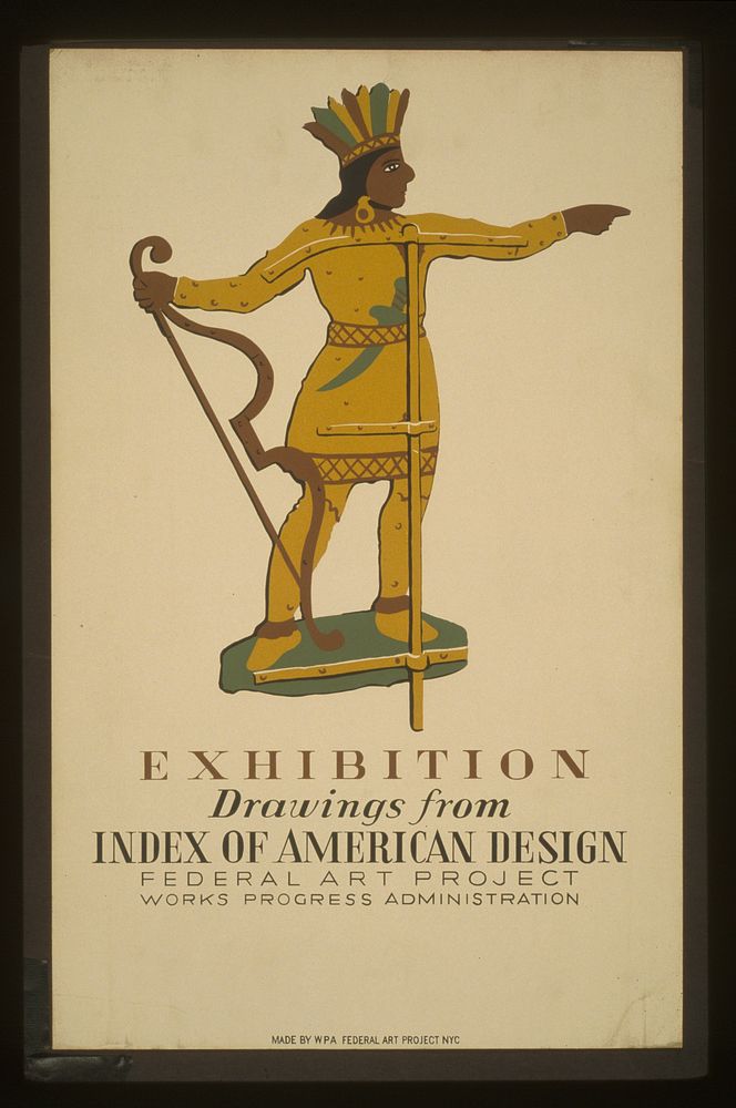 Exhibition - drawings from Index of American Design Federal Art Project Works Progress Administration.