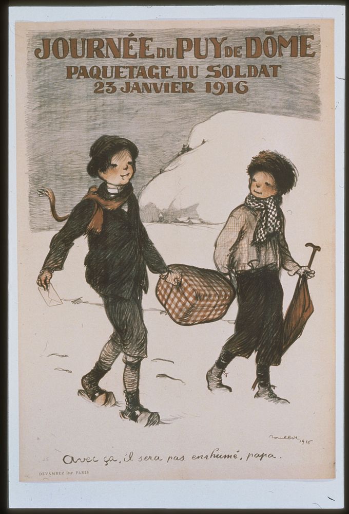 Journée du Puy de Döme. Paquetage du soldat. 23 Janvier 1916