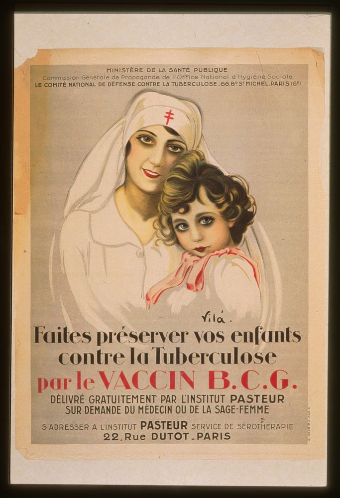 Faites préserver vos enfants contre la tuberculose par le vaccin B.C.G.