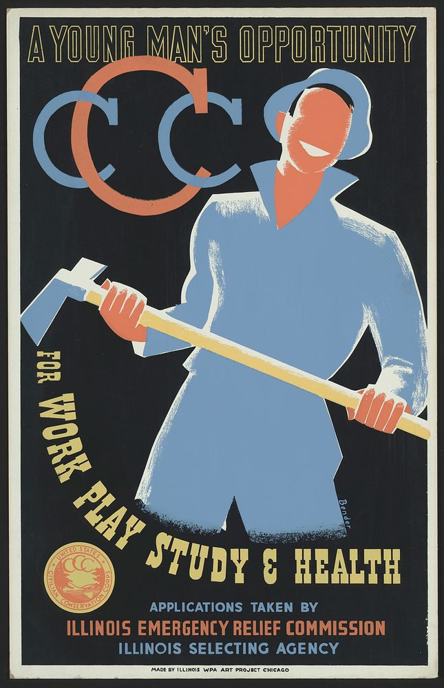 A young man's opportunity for work, play, study & health  Bender ; made by Illinois WPA Art Project, Chicago.