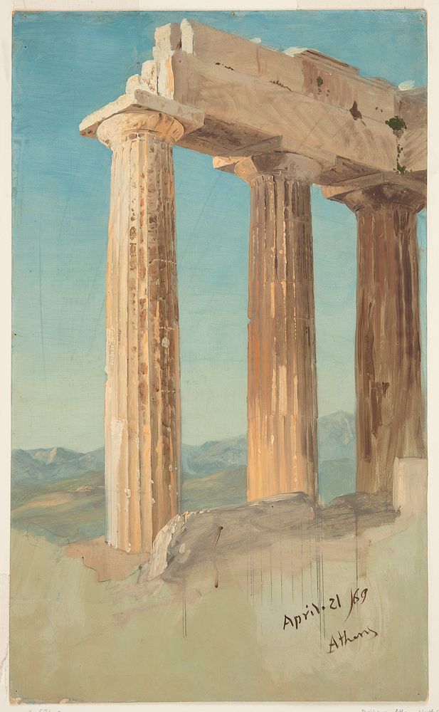 Columns of the Parthenon, Athens, Frederic Edwin Church