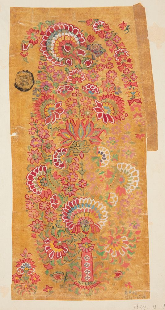 Design for Woven Shawl with Paisley Motifs