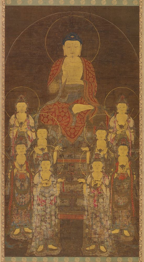 Buddha Amitabha (Amita) and the Eight Great Bodhisattvas