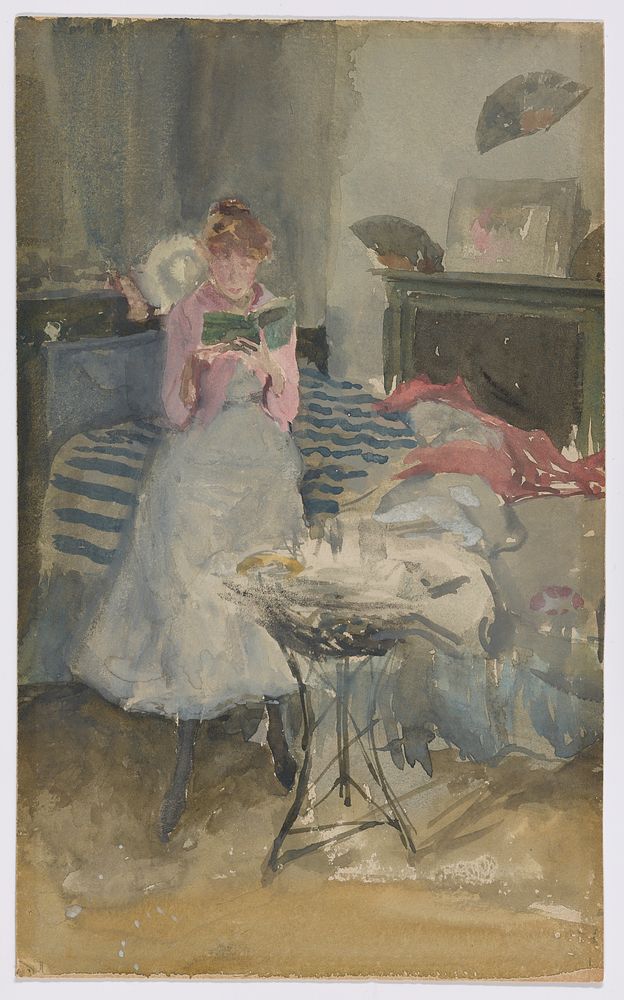 Pink Note–The Novelette, James Abbott McNeill Whistler (1834-1903)