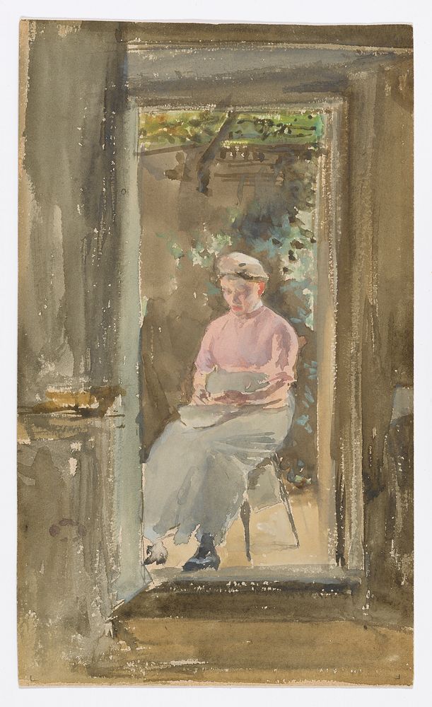 Pink Note–Shelling Peas, James Abbott McNeill Whistler (1834-1903)