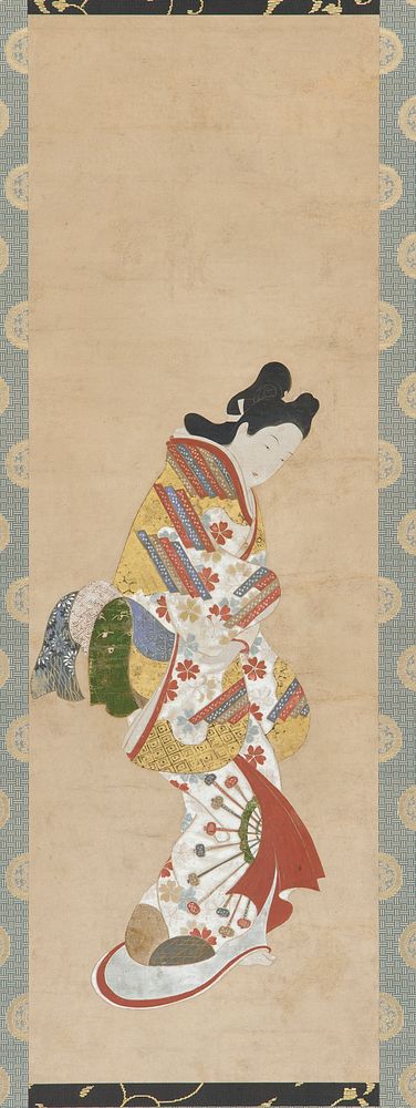 Standing figure of a woman, Hishikawa Morofusa
