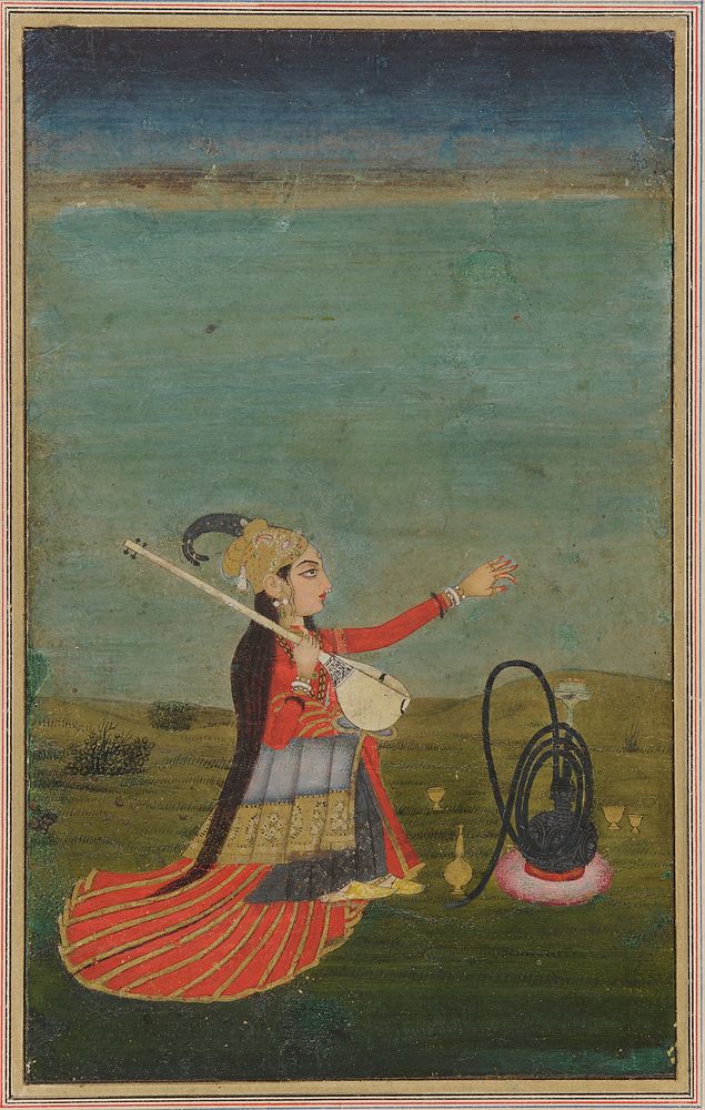 Female performer with tanpura