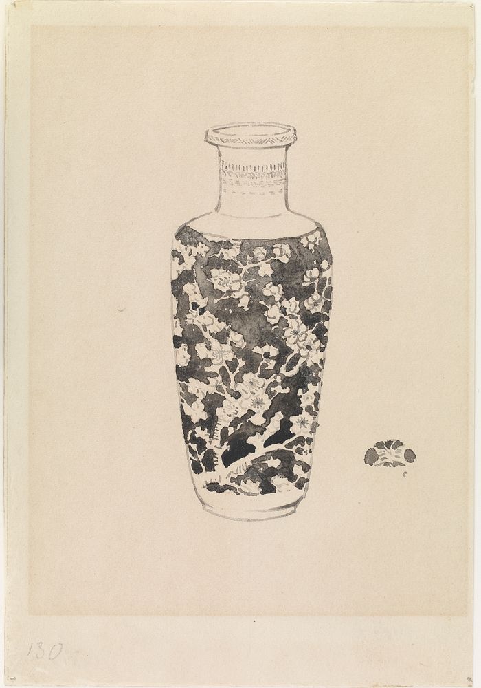 Cylindrical vase with thick neck, James Abbott McNeill Whistler (1834-1903)