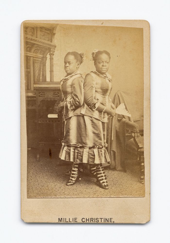 Carte-de-visite of Millie and Christine McCoy, National Museum of African American History and Culture