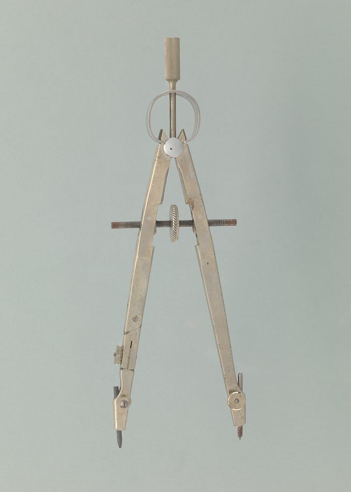 Large compass from a drafting took kit used by John S. Chase, National Museum of African American History and Culture