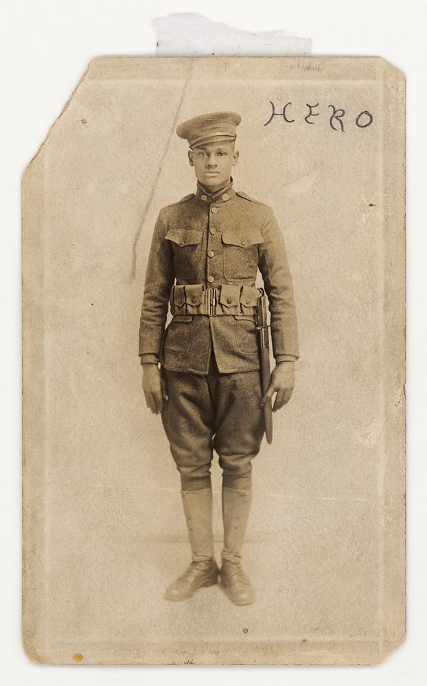 Photographic postcard of Cpl. Lawrence Leslie McVey in uniform, Alfred Phillip Mighell