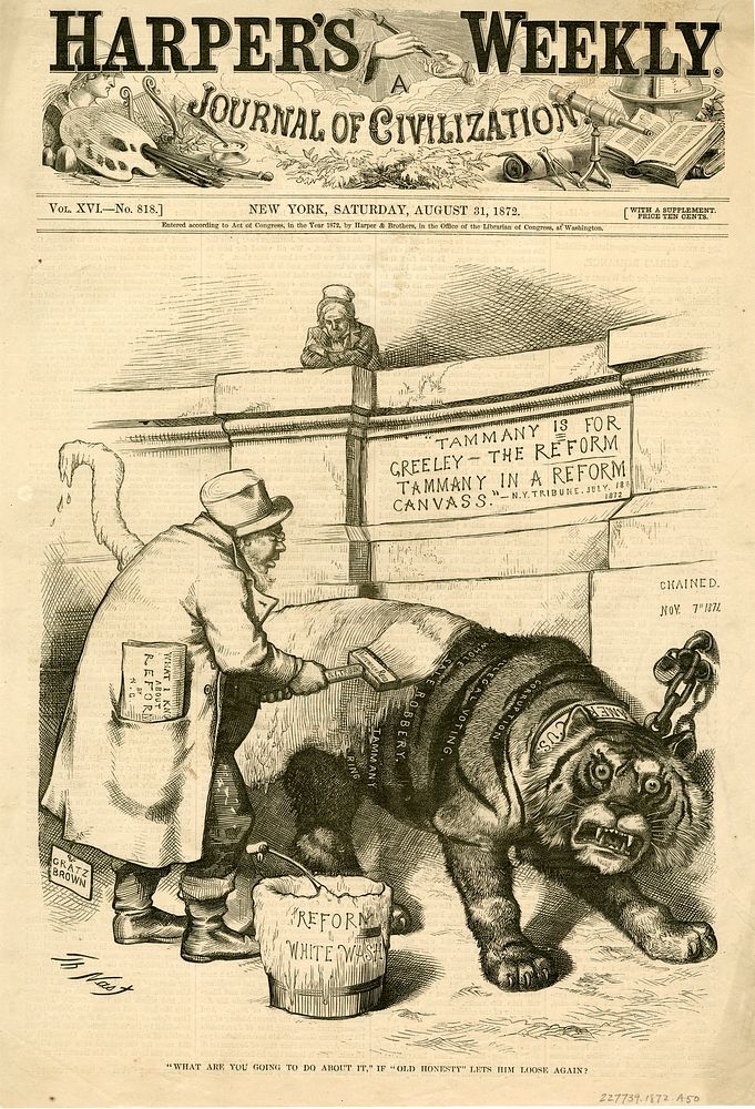 Cartoon, "What Are You Going to Do About It", 1872