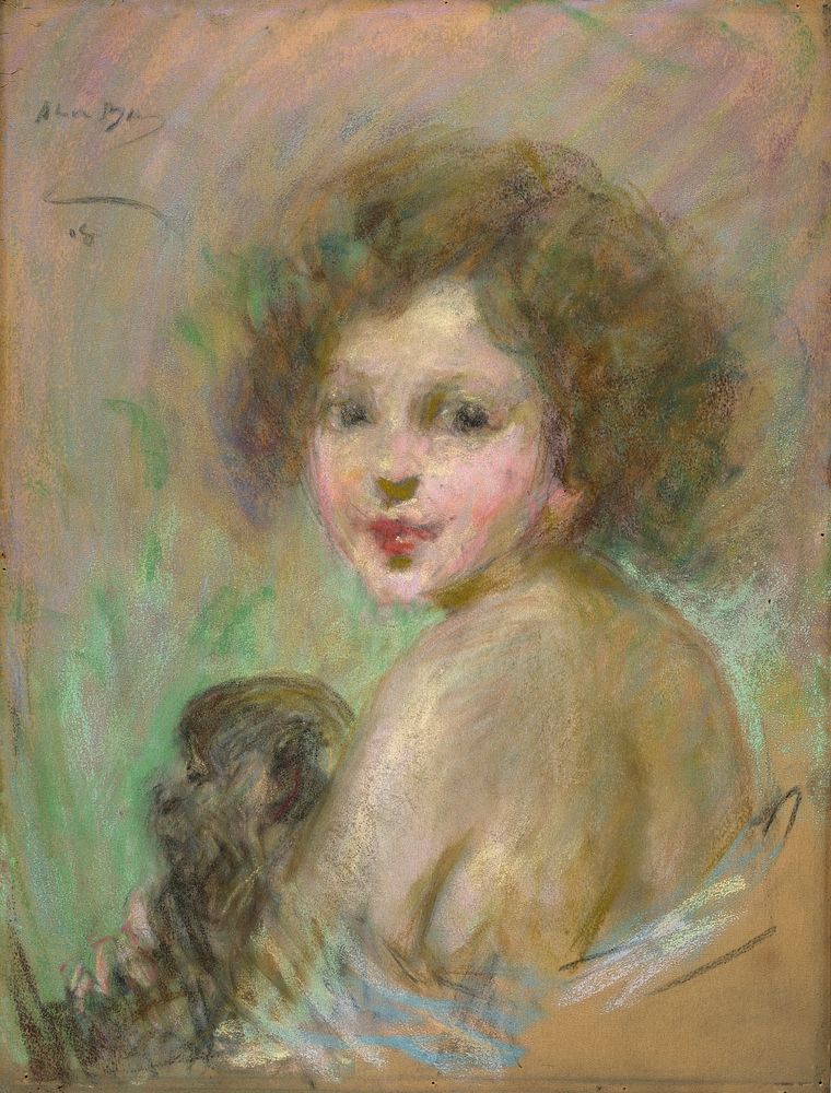 Child with Monkey by Alice Pike Barney