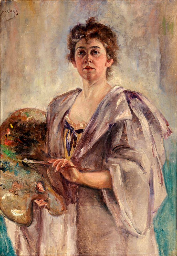 Self Portrait in Painting Robe by Alice Pike Barney