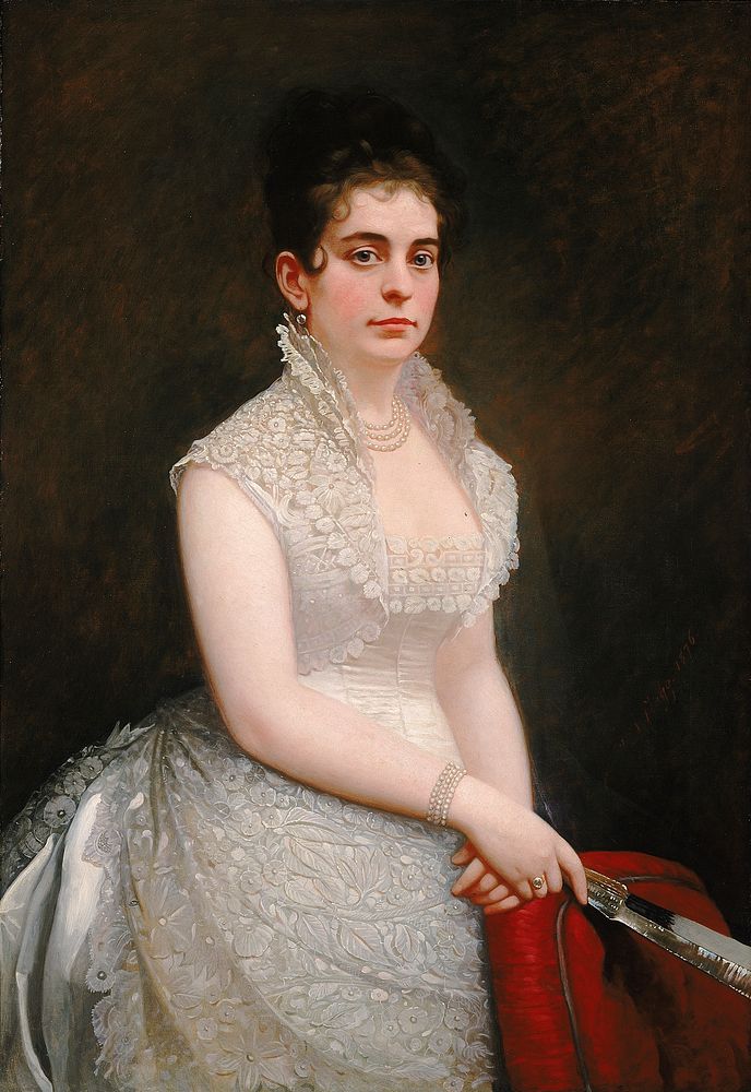 Alice Pike Barney, in Wedding Gown, Jared B. Flagg