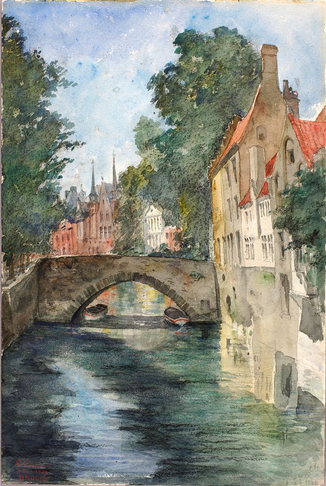On the Canal, Bruges, Cass Gilbert