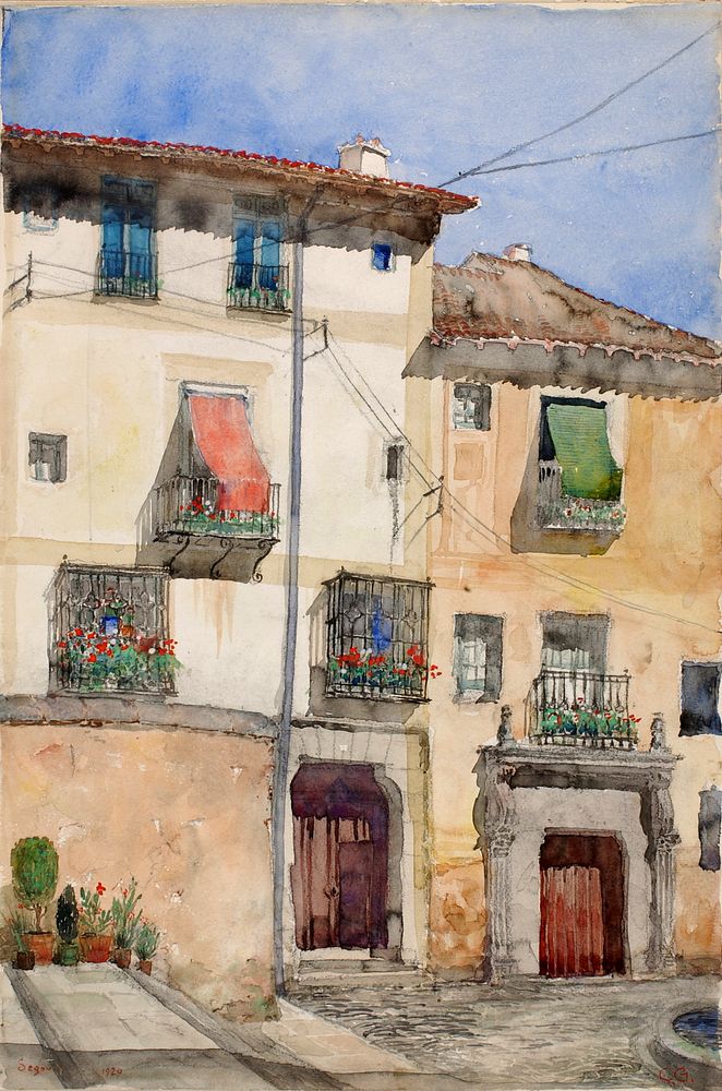 Old House at Segovia, Spain, Cass Gilbert