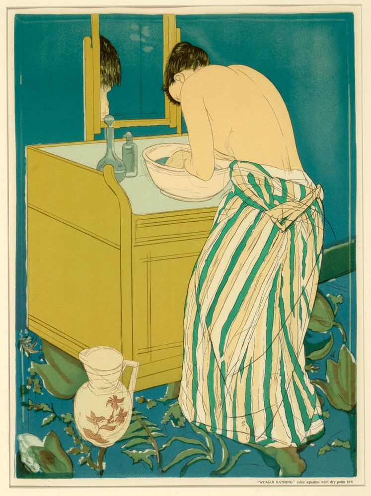 Woman Bathing (poster), Mary Cassatt