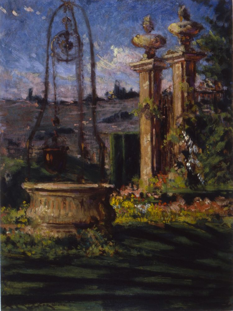 In the Gardens of the Villa Palmieri, Carroll Beckwith