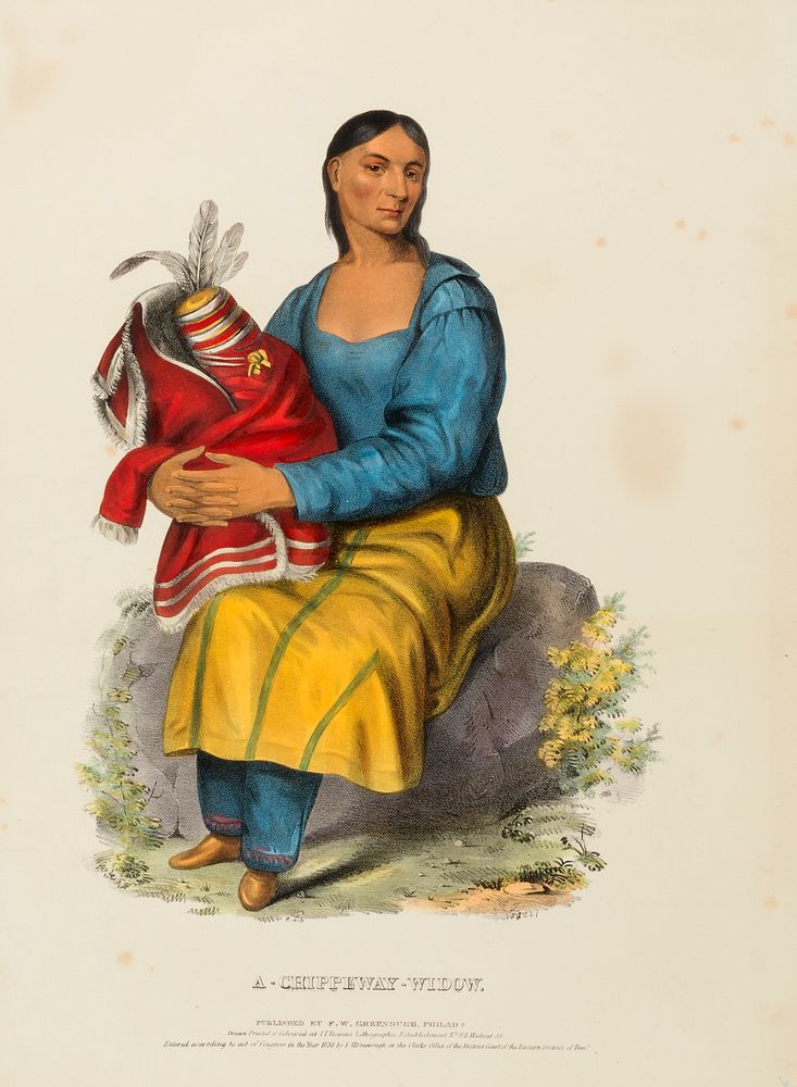 A CHIPPEWAY WIDOW., from History of the Indian Tribes of North America