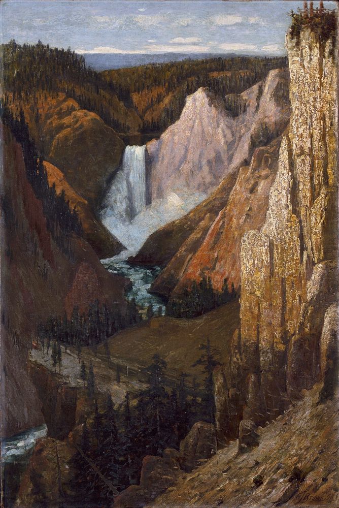 View of the Lower Falls, Grand Canyon of the Yellowstone, Grafton Tyler Brown