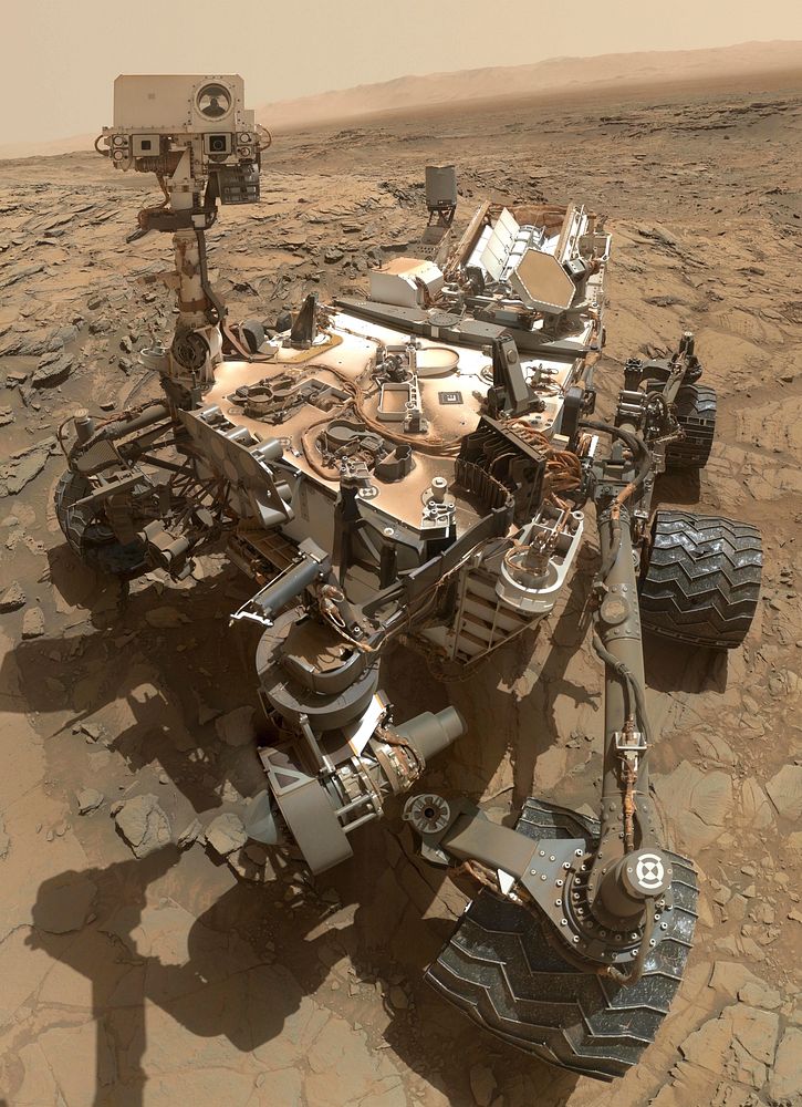 This self-portrait of NASA's Curiosity Mars rover shows the vehicle at the "Big Sky" site, where its drill collected the…