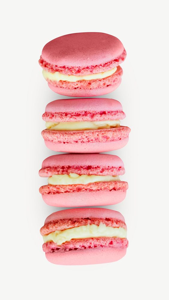 Pink macaron isolated psd 