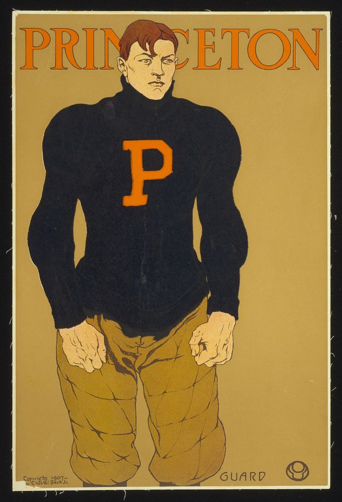 Athlete (ca. 1907) print in high resolution by Edward Penfield. 