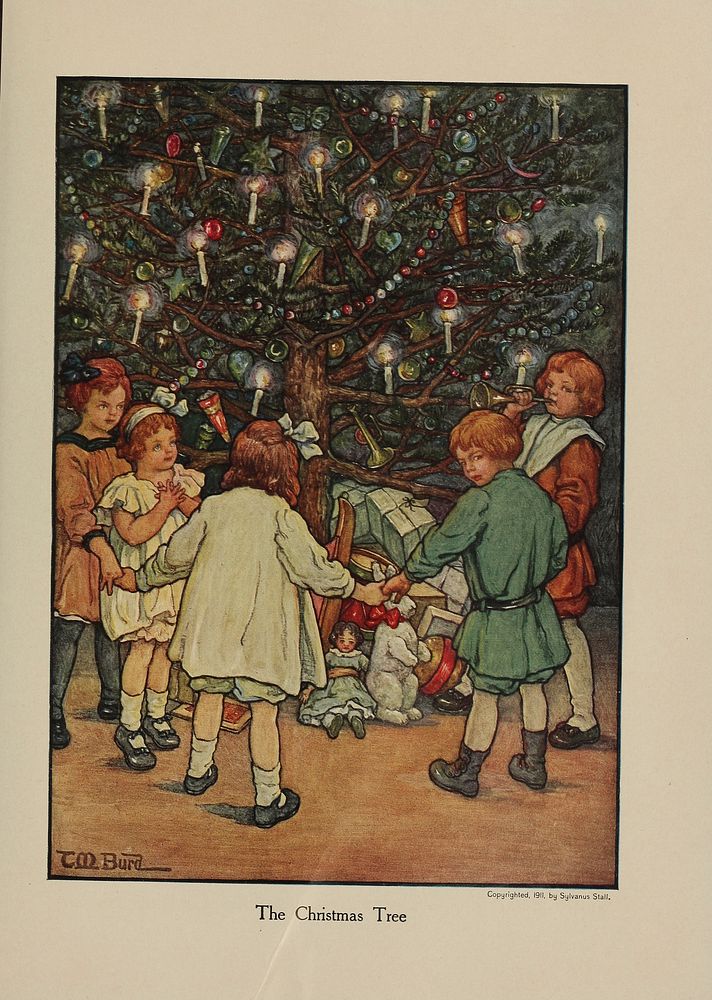 Vintage Christmas illustration by Clara Miller Burd