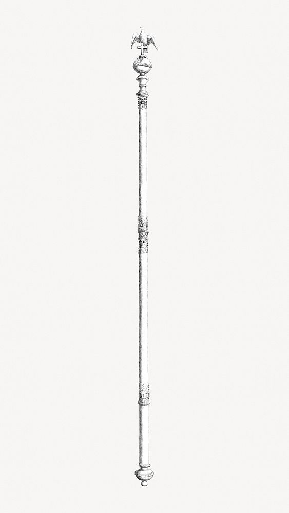 King scepter illustration.    Remastered by rawpixel