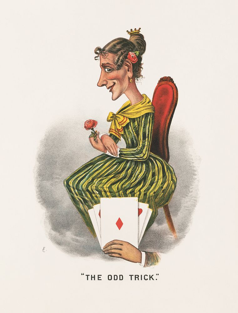 "The odd trick" (1884) by Currier & Ives. Original public domain image from the Library of Congress. Digitally enhanced by…