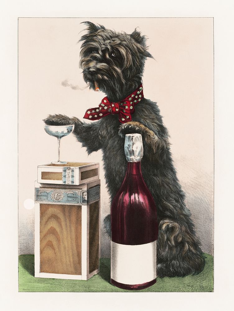 A jolly dog (1878) by Currier & Ives. Original public domain image from the Library of Congress. Digitally enhanced by…