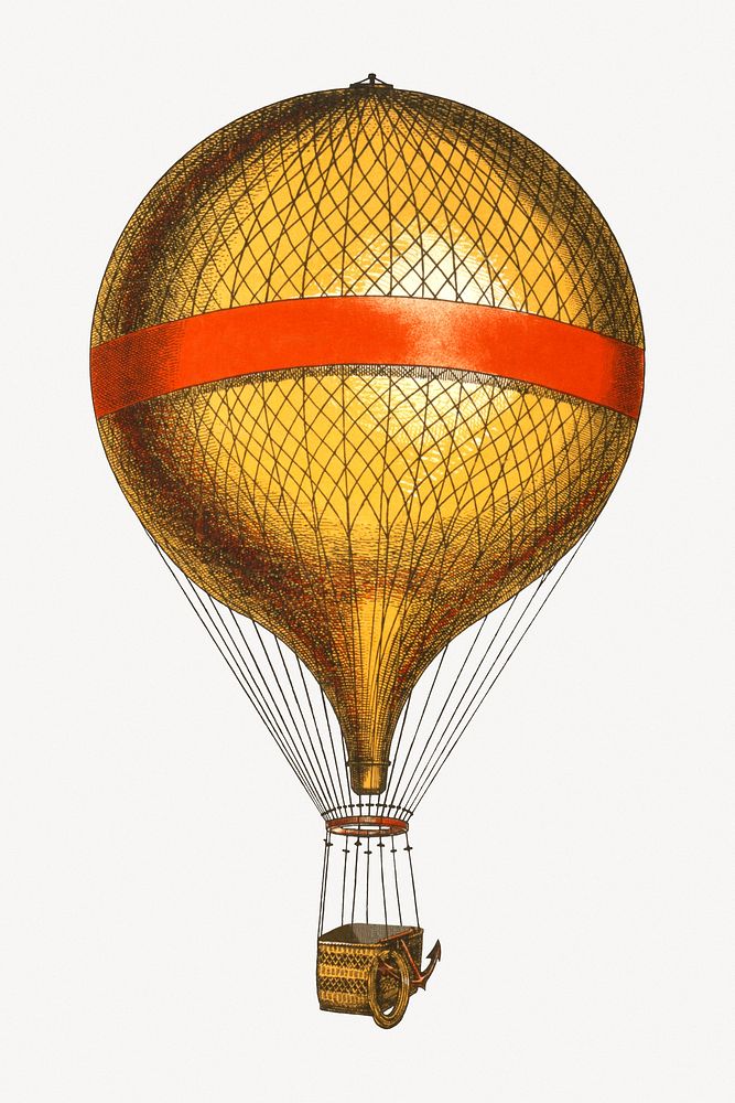 Hot air balloon.  Remastered by rawpixel